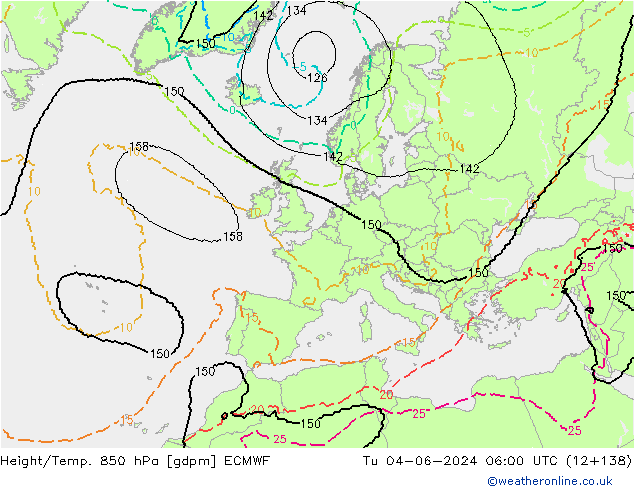 Height/Temp. 850 hPa ECMWF mar 04.06.2024 06 UTC