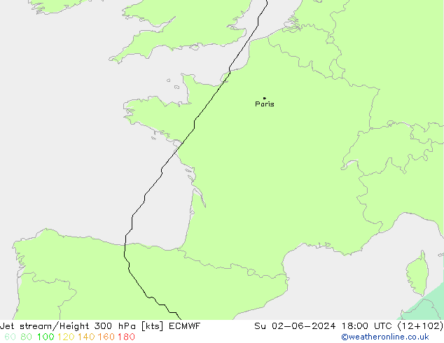 Jet Akımları ECMWF Paz 02.06.2024 18 UTC