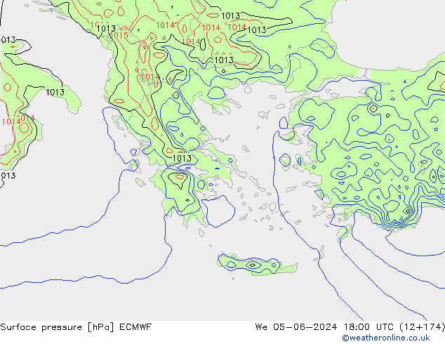 приземное давление ECMWF ср 05.06.2024 18 UTC