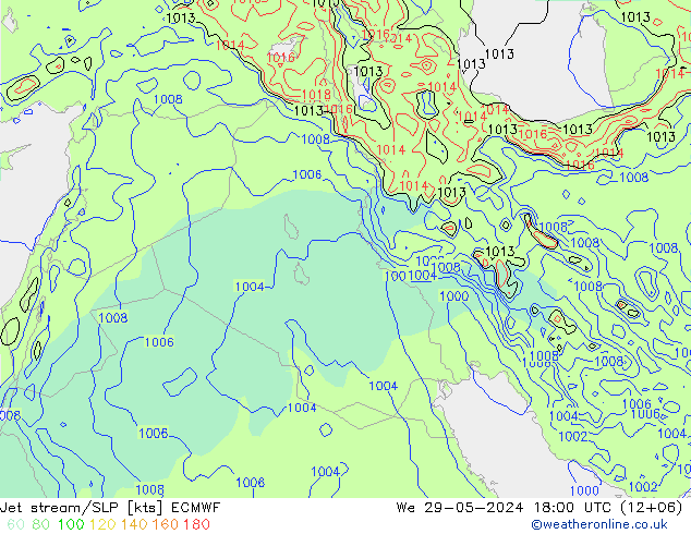 джет/приземное давление ECMWF ср 29.05.2024 18 UTC