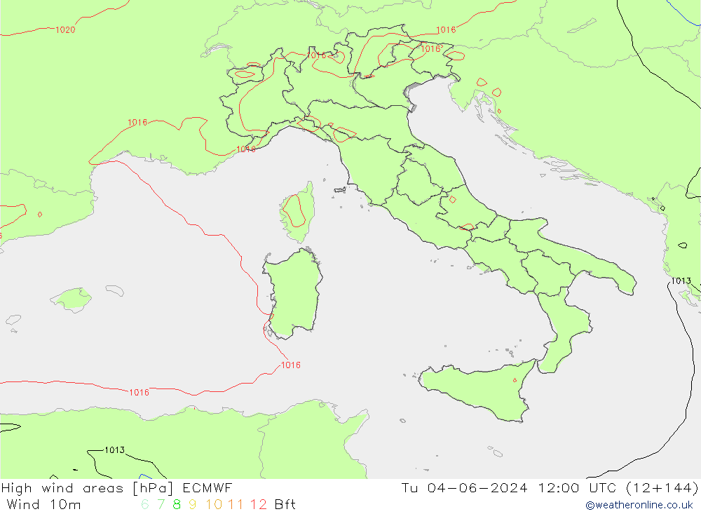 High wind areas ECMWF Tu 04.06.2024 12 UTC