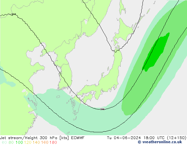 джет ECMWF вт 04.06.2024 18 UTC