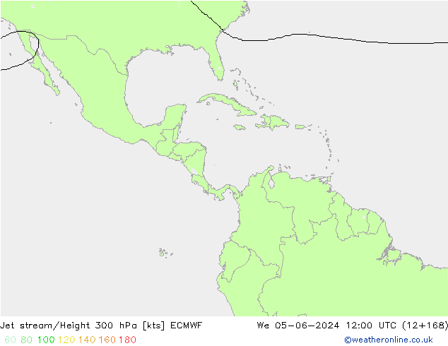 Prąd strumieniowy ECMWF śro. 05.06.2024 12 UTC