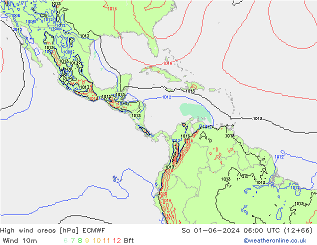 Windvelden ECMWF za 01.06.2024 06 UTC