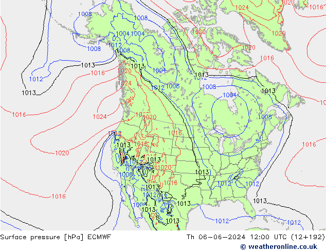 Yer basıncı ECMWF Per 06.06.2024 12 UTC