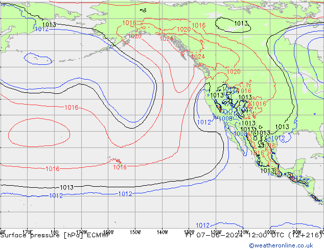 Yer basıncı ECMWF Cu 07.06.2024 12 UTC