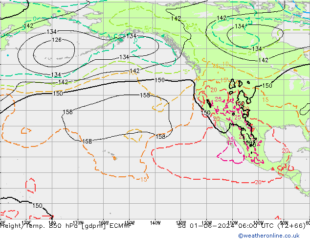 Height/Temp. 850 hPa ECMWF Sa 01.06.2024 06 UTC