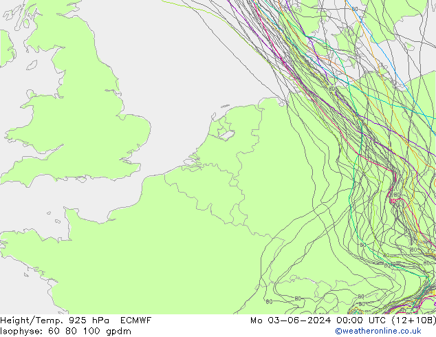 Height/Temp. 925 hPa ECMWF Seg 03.06.2024 00 UTC