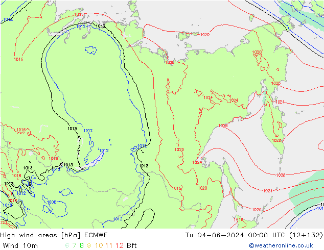 High wind areas ECMWF Tu 04.06.2024 00 UTC