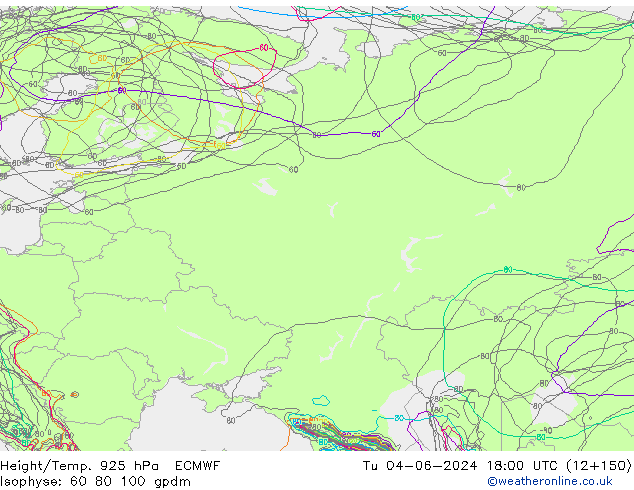 Hoogte/Temp. 925 hPa ECMWF di 04.06.2024 18 UTC