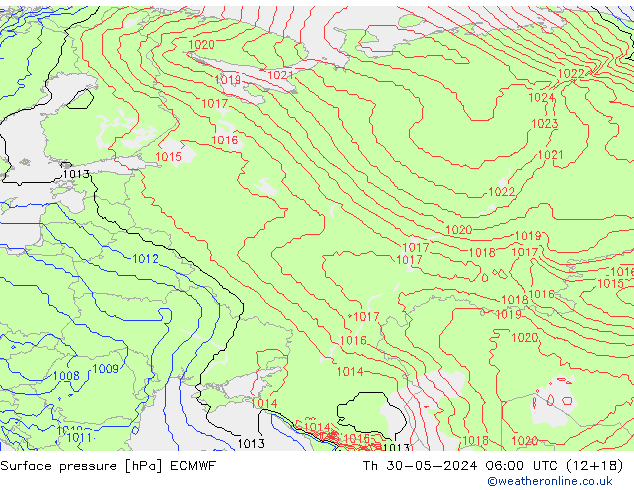 Yer basıncı ECMWF Per 30.05.2024 06 UTC