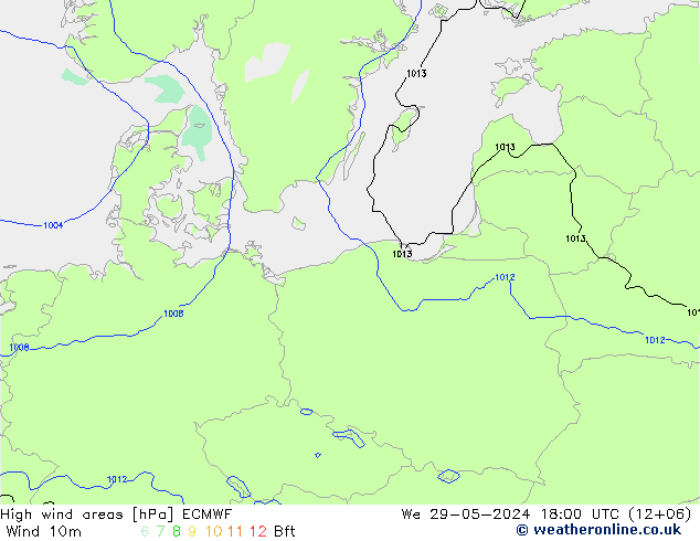 Windvelden ECMWF wo 29.05.2024 18 UTC