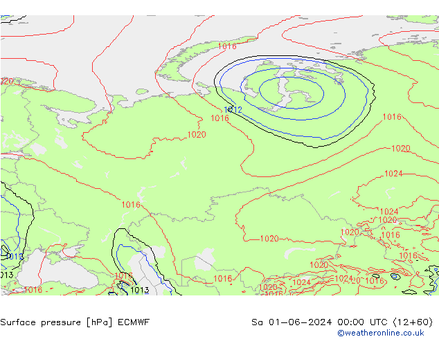 pression de l'air ECMWF sam 01.06.2024 00 UTC