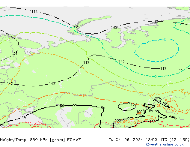 Geop./Temp. 850 hPa ECMWF mar 04.06.2024 18 UTC