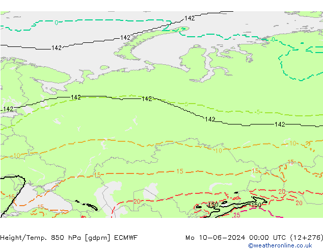 Height/Temp. 850 hPa ECMWF  10.06.2024 00 UTC