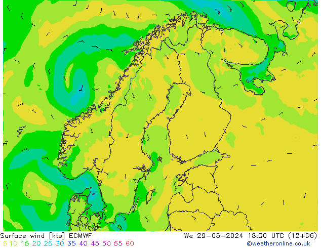 Wind 10 m ECMWF wo 29.05.2024 18 UTC