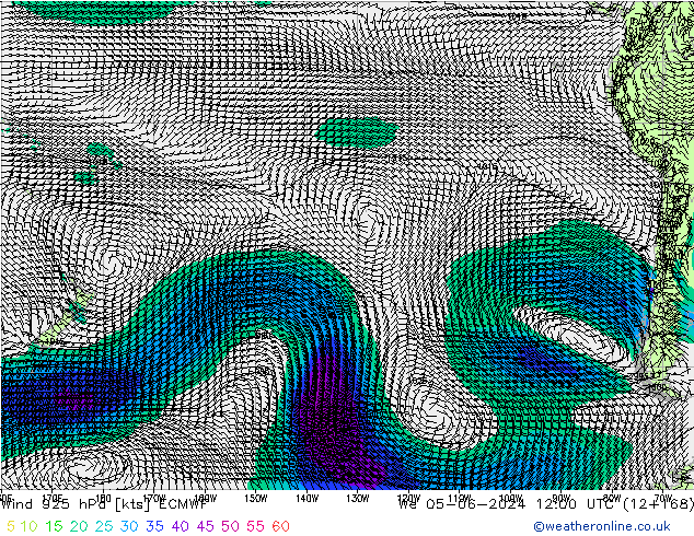 ветер 925 гПа ECMWF ср 05.06.2024 12 UTC