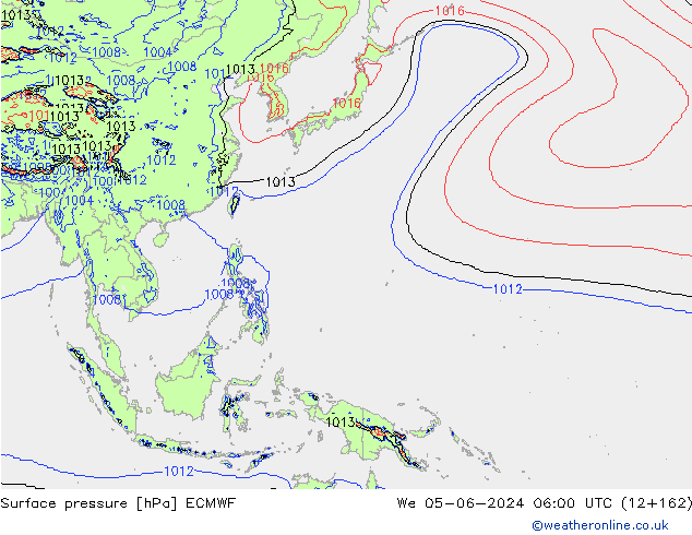 Yer basıncı ECMWF Çar 05.06.2024 06 UTC