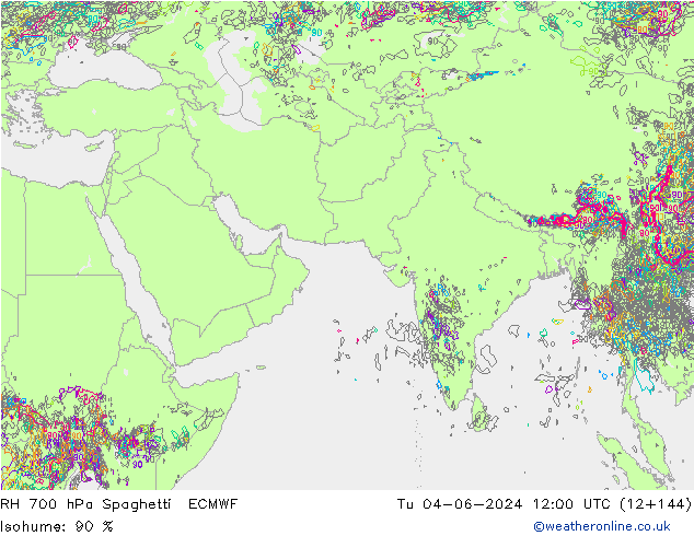 700 hPa Nispi Nem Spaghetti ECMWF Sa 04.06.2024 12 UTC