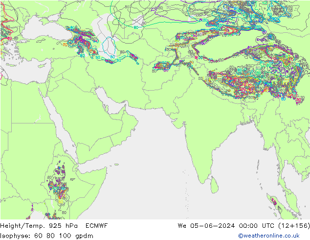 Height/Temp. 925 hPa ECMWF  05.06.2024 00 UTC