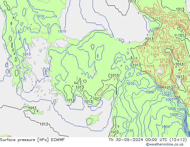 pression de l'air ECMWF jeu 30.05.2024 00 UTC