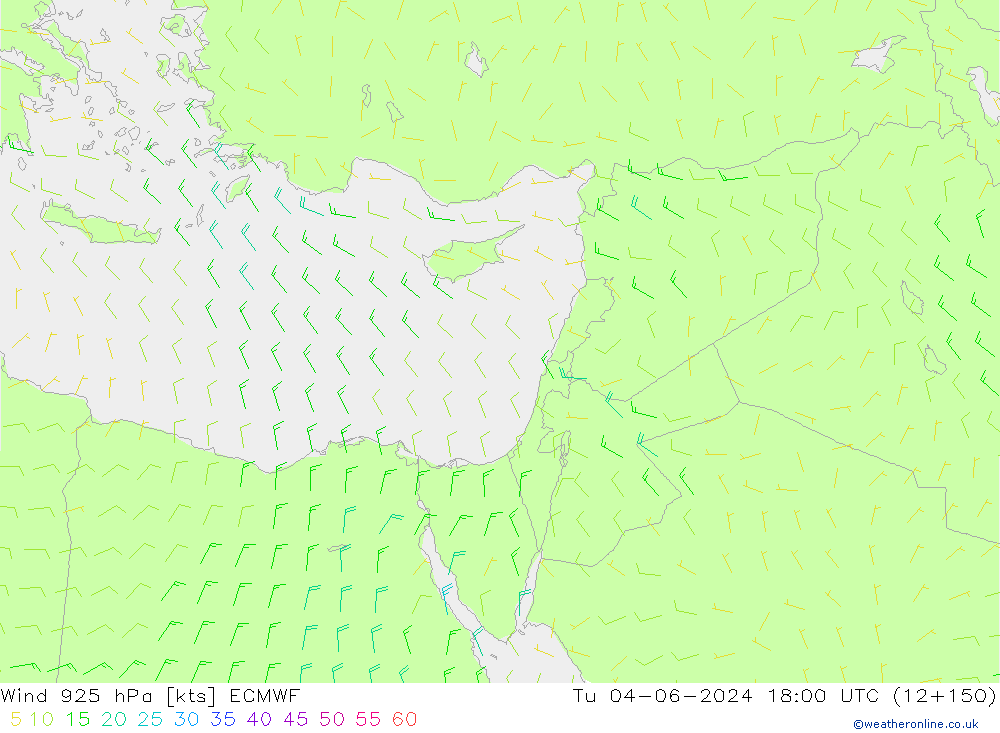 Rüzgar 925 hPa ECMWF Sa 04.06.2024 18 UTC