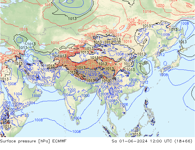 pression de l'air ECMWF sam 01.06.2024 12 UTC