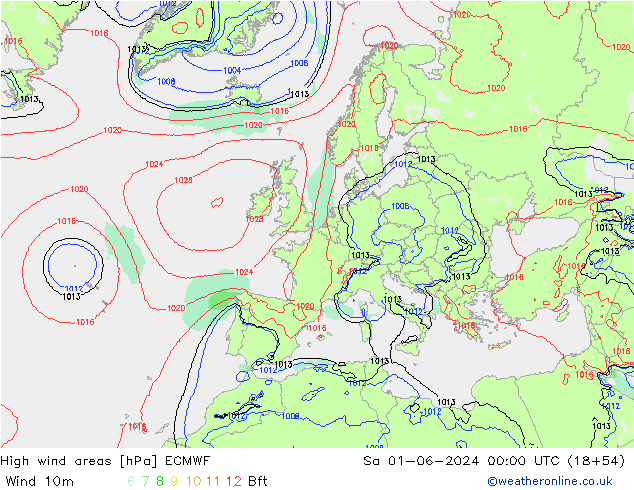 Windvelden ECMWF za 01.06.2024 00 UTC