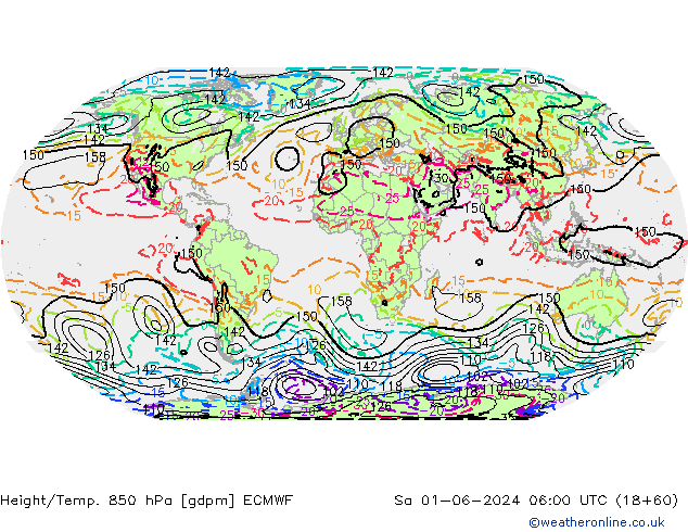 Height/Temp. 850 hPa ECMWF  01.06.2024 06 UTC