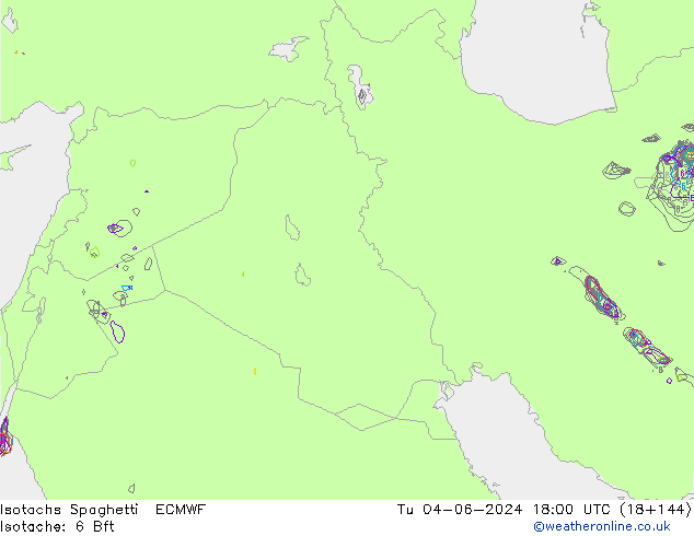 Isotachs Spaghetti ECMWF mar 04.06.2024 18 UTC