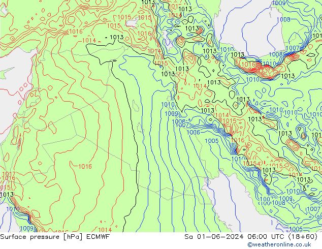 pression de l'air ECMWF sam 01.06.2024 06 UTC