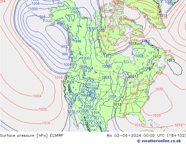 pression de l'air ECMWF lun 03.06.2024 00 UTC