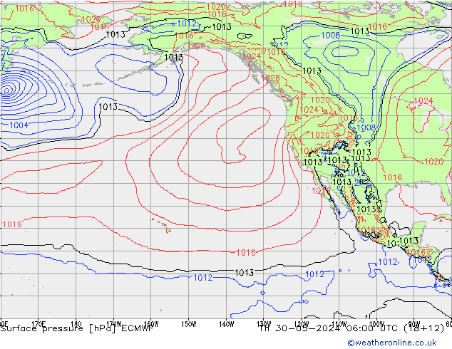 Yer basıncı ECMWF Per 30.05.2024 06 UTC