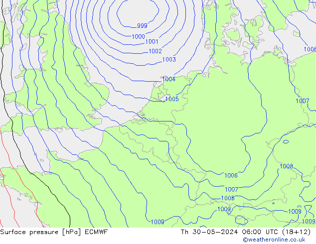 Yer basıncı ECMWF Per 30.05.2024 06 UTC