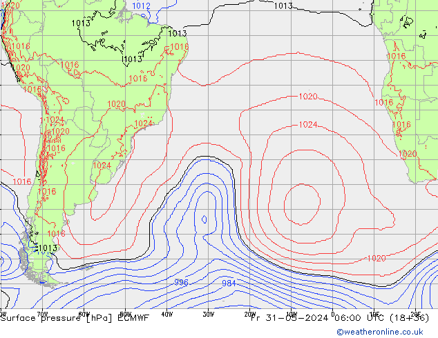 Yer basıncı ECMWF Cu 31.05.2024 06 UTC