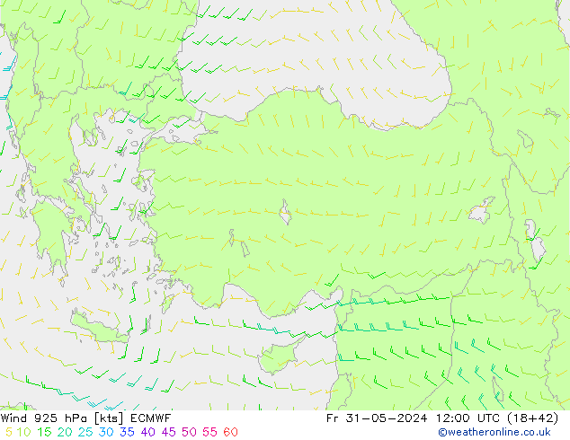 Vent 925 hPa ECMWF ven 31.05.2024 12 UTC