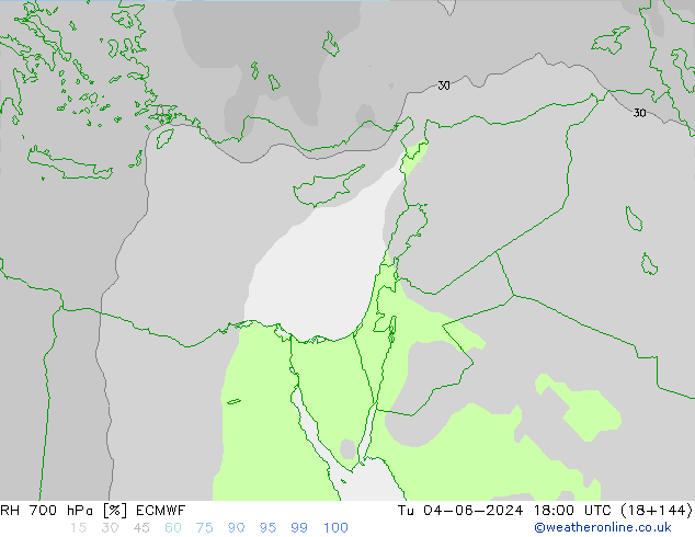 RV 700 hPa ECMWF di 04.06.2024 18 UTC