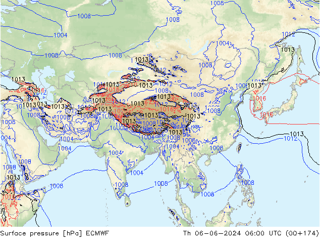 Yer basıncı ECMWF Per 06.06.2024 06 UTC