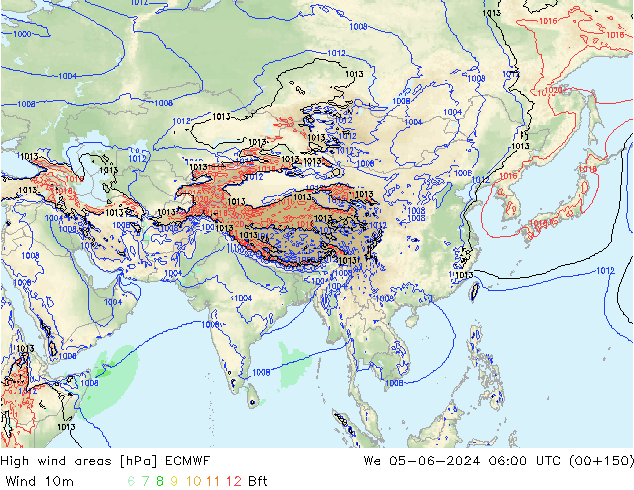 Windvelden ECMWF wo 05.06.2024 06 UTC