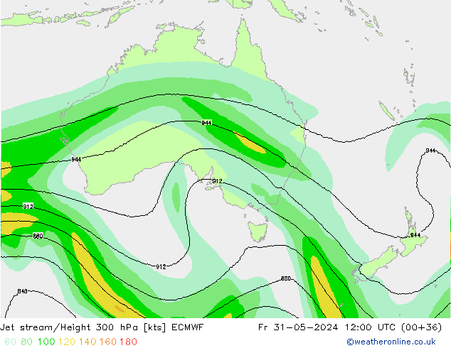 Prąd strumieniowy ECMWF pt. 31.05.2024 12 UTC