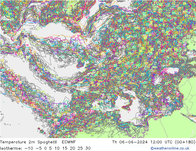 Temperaturkarte Spaghetti ECMWF Do 06.06.2024 12 UTC