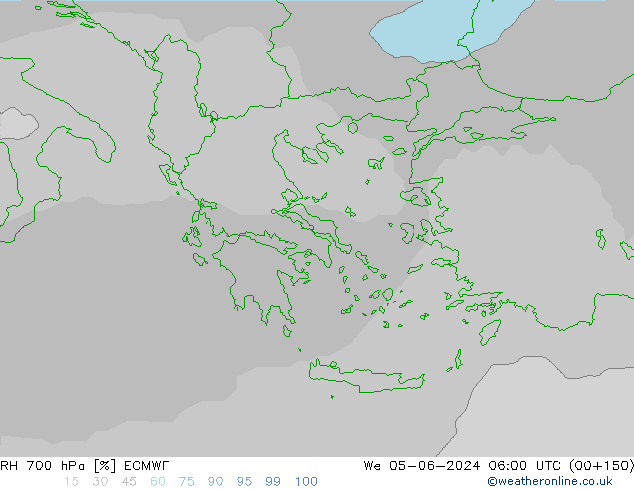 RH 700 hPa ECMWF We 05.06.2024 06 UTC