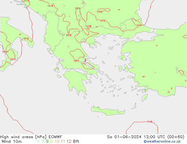 High wind areas ECMWF Sa 01.06.2024 12 UTC