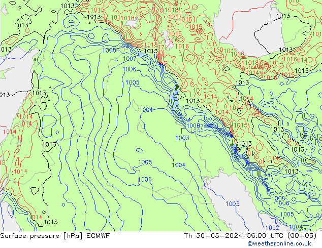 Yer basıncı ECMWF Per 30.05.2024 06 UTC