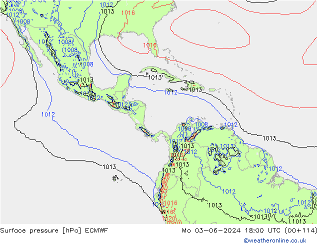 Luchtdruk (Grond) ECMWF ma 03.06.2024 18 UTC