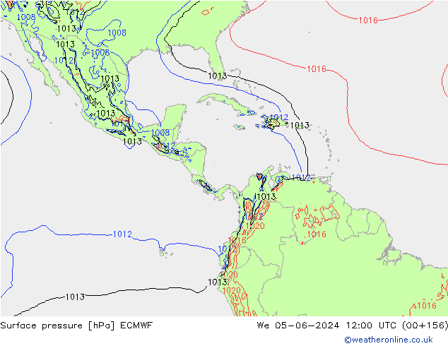 pression de l'air ECMWF mer 05.06.2024 12 UTC