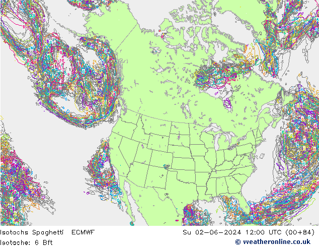 Isotachen Spaghetti ECMWF So 02.06.2024 12 UTC