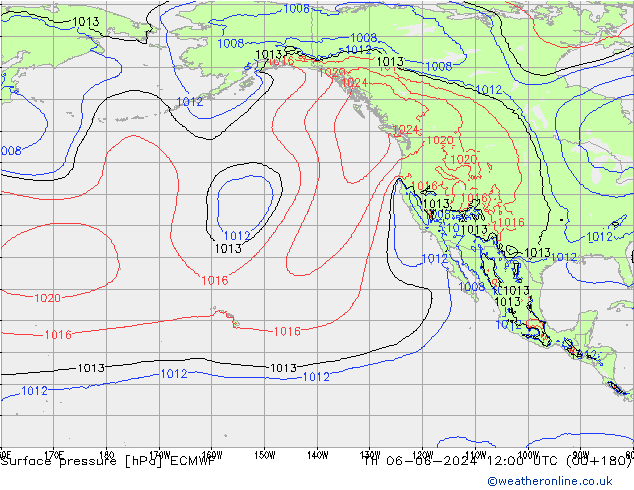 Yer basıncı ECMWF Per 06.06.2024 12 UTC