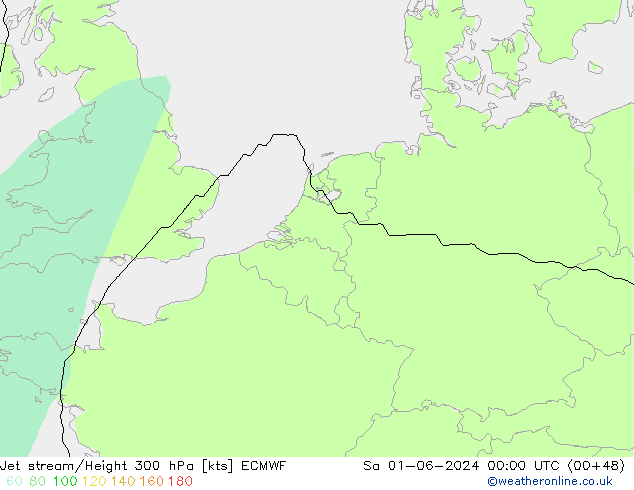 Courant-jet ECMWF sam 01.06.2024 00 UTC