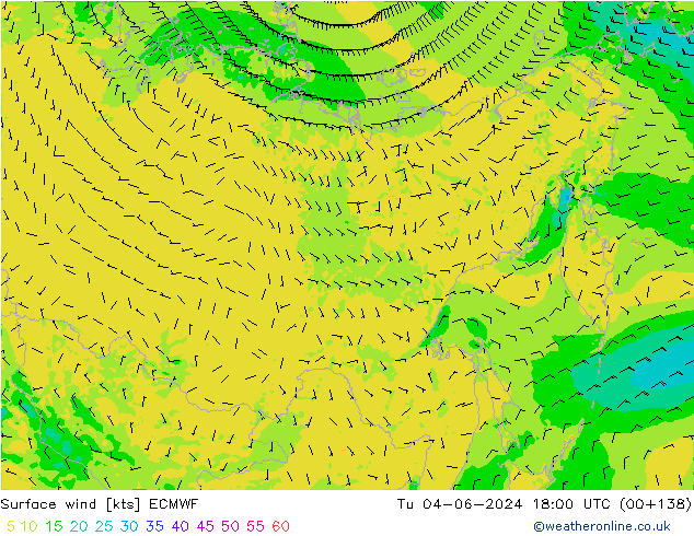 Vento 10 m ECMWF Ter 04.06.2024 18 UTC